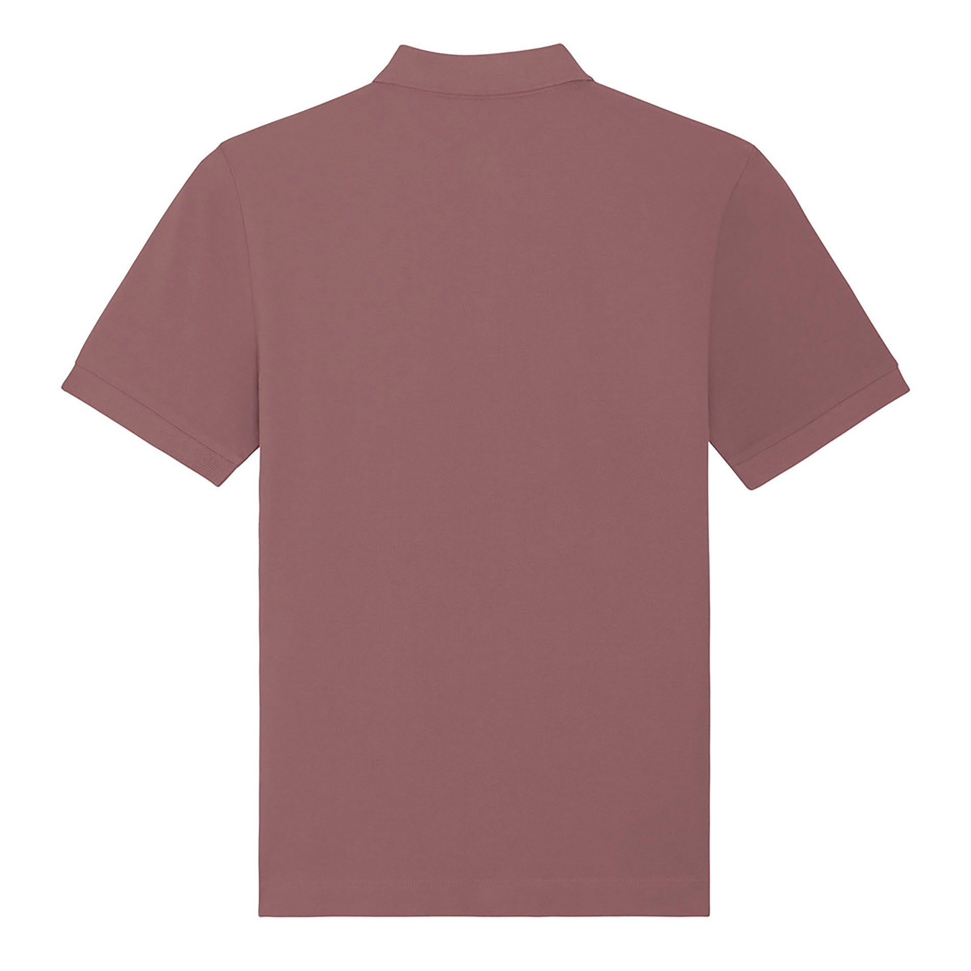 Rückansicht des PsychoLab Polo Shirts Solid Coffee, hergestellt aus 100 % Bio-Baumwolle, im minimalistischen Design und medium fit, ideal für jeden Alltag. psycholab