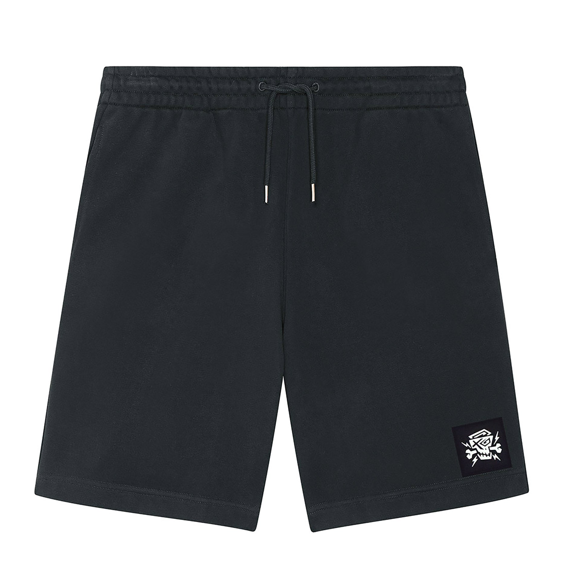 Vorderansicht der Shorts Black Effect von PsychoLab, präsentiert in einem zeitlosen Schwarz mit markantem Logo, perfekt für die urbanen Style-Statements.