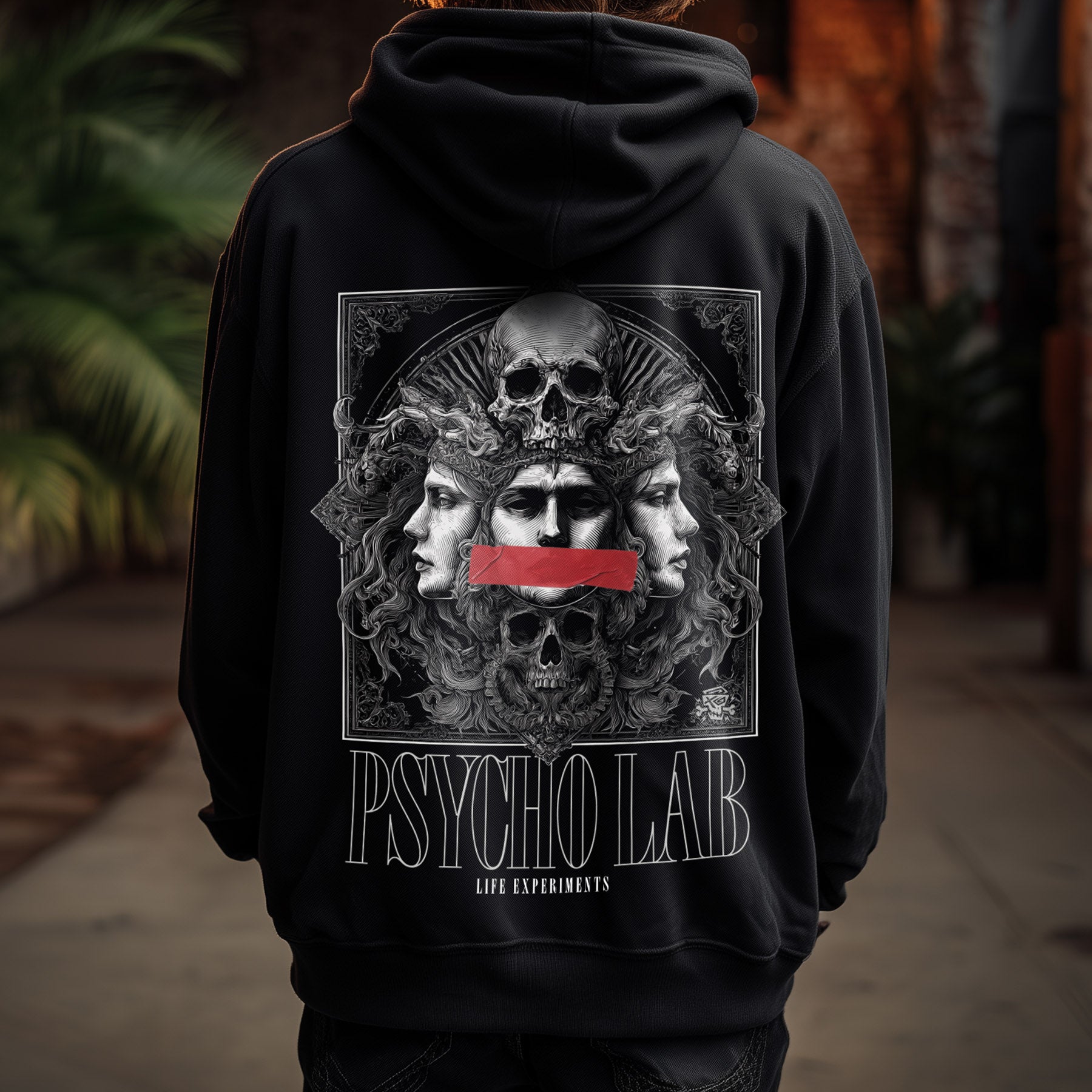 Still Hoodie Black – Skull Art Streetwear, limitiert & nachhaltig