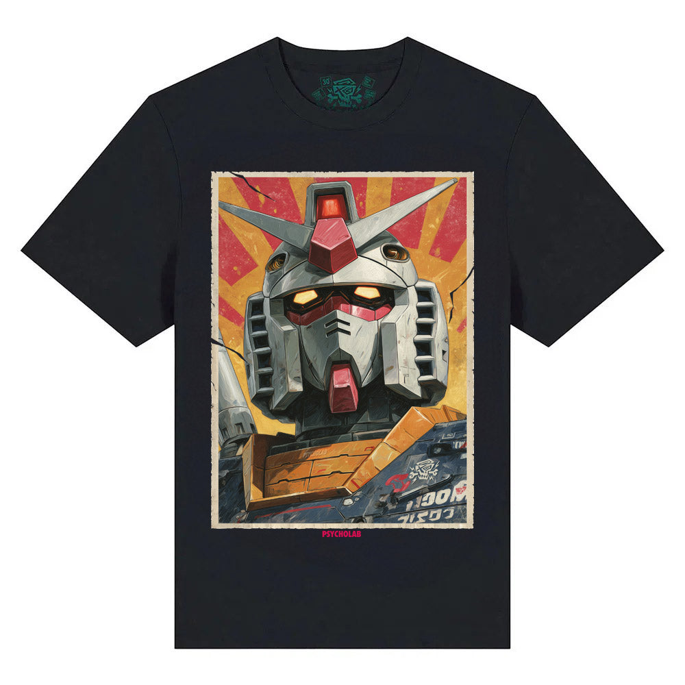 Robot Streetwear T-Shirt Black – Anime Mecha trifft urbane Rebellion