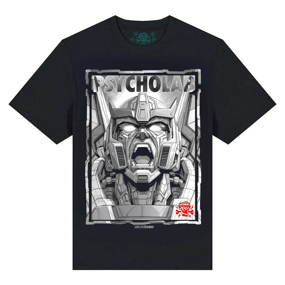 Robot Scream Streetwear T-Shirt – Urbanes Graffiti aus Bio-Baumwolle