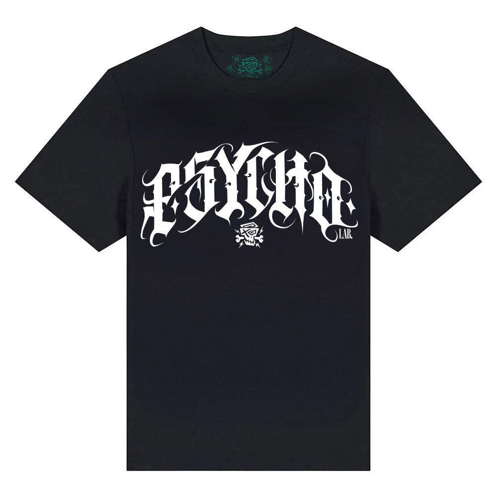 Calligraphy Black Streetwear T-Shirt – Urban Gothic Statement