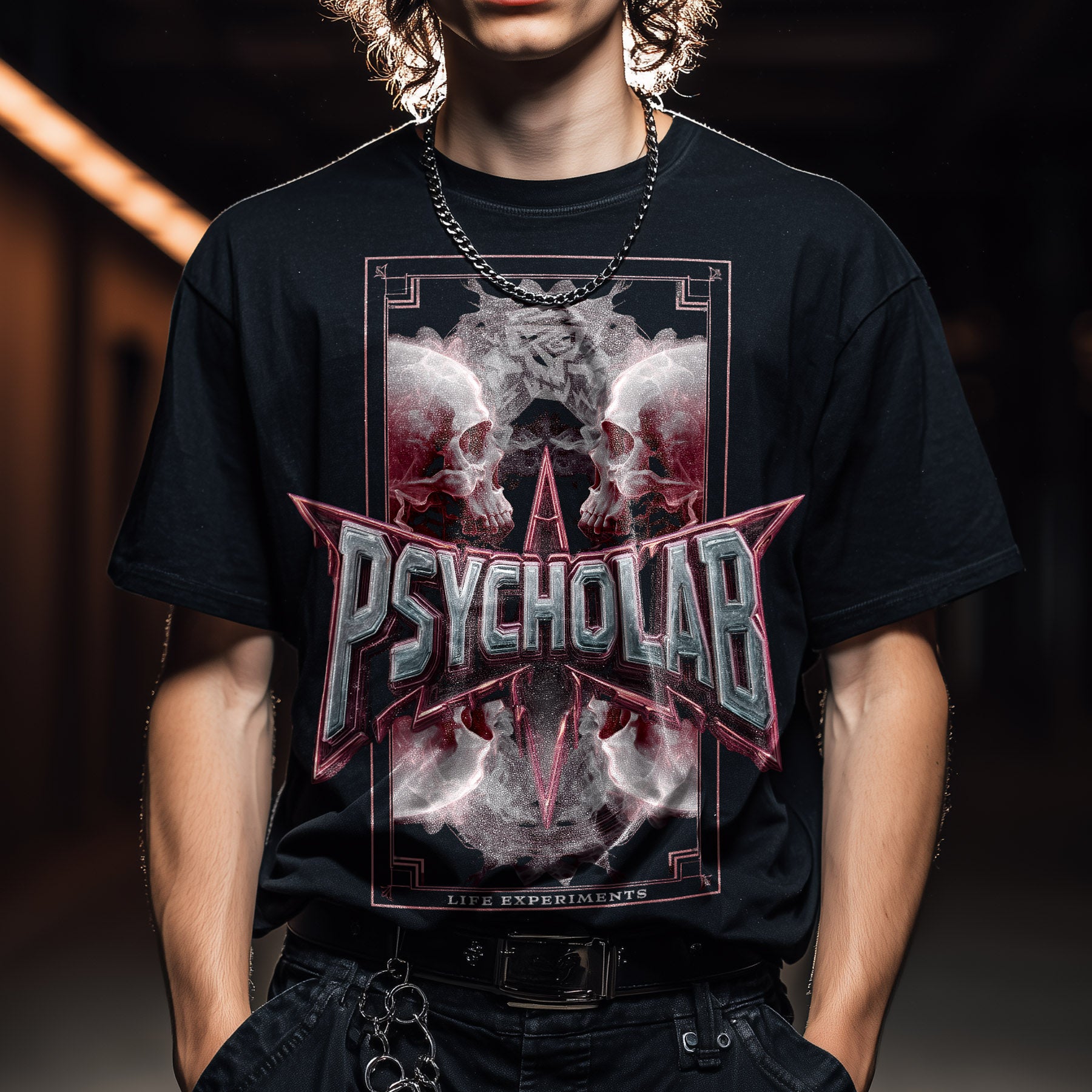 Rock T-Shirt Black – Skull Chrome Streetwear Statement