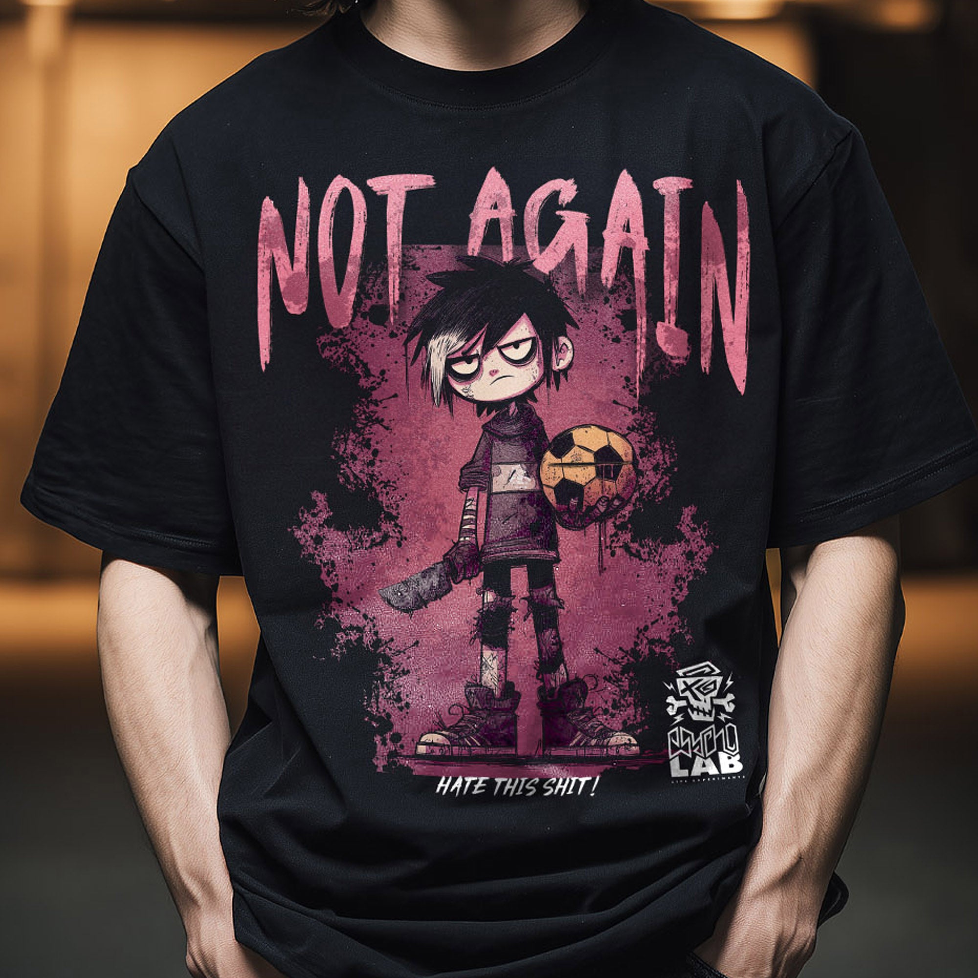 Not Again T-Shirt Black